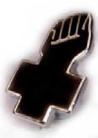 Anarchist Black Cross enamel badge